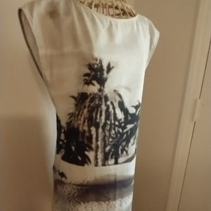 Zara linen desert print